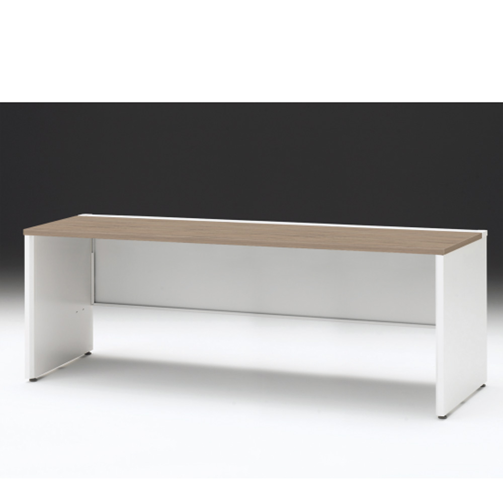 CZRデスク 平机 CZR-207JAPC-971 センター引出しなし パネル脚 W2000× D700 [ 本体: ホワイトW・天板: 71 / アッシュドオークM]