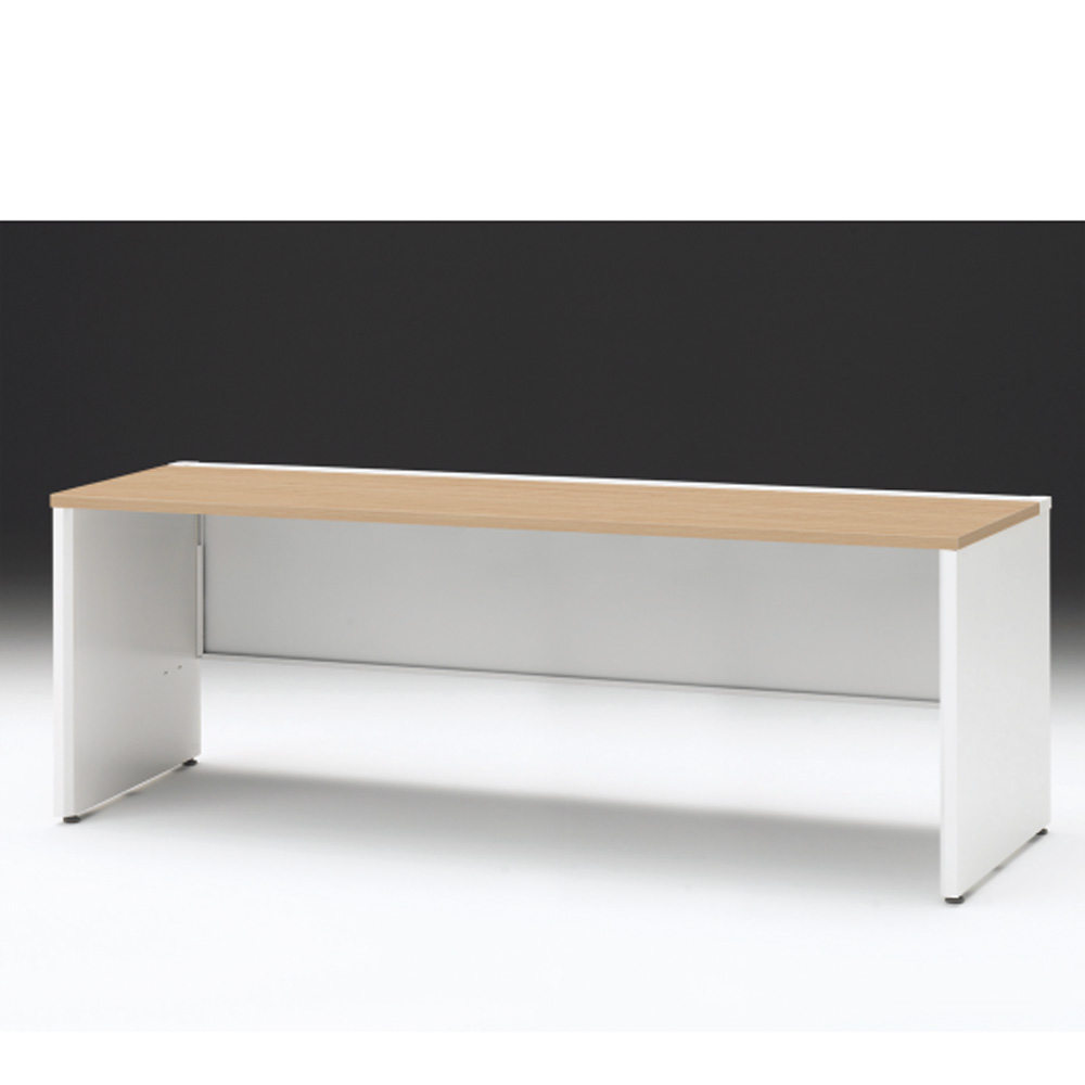 CZRデスク 平机 CZR-207JAPC-992 センター引出しなし パネル脚 W2000× D700 [ 本体: ホワイトW・天板: 92 / ホワイトオークM]