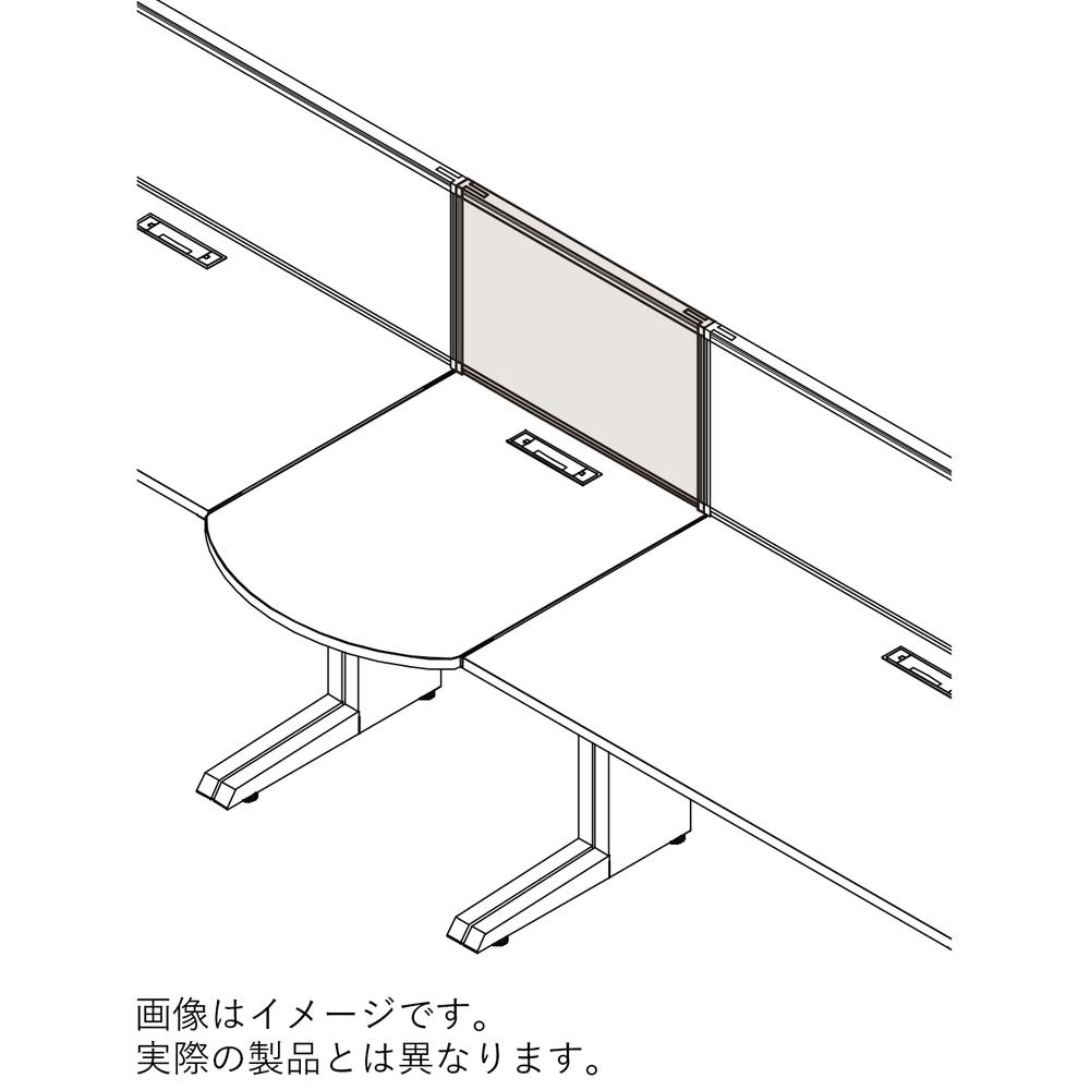 CZR Type S サイドテーブル用机上フロントパネル W700 机上320 布地C CZRP-073XBC-1Y5 ［T1×ソフトイエロー］