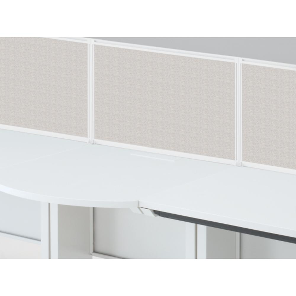 CZR Type S サイドテーブル用机上フロントパネル W700 机上450 不織布FY CZRP-074XBY-9C7 ［W9×ホワイトグレー］