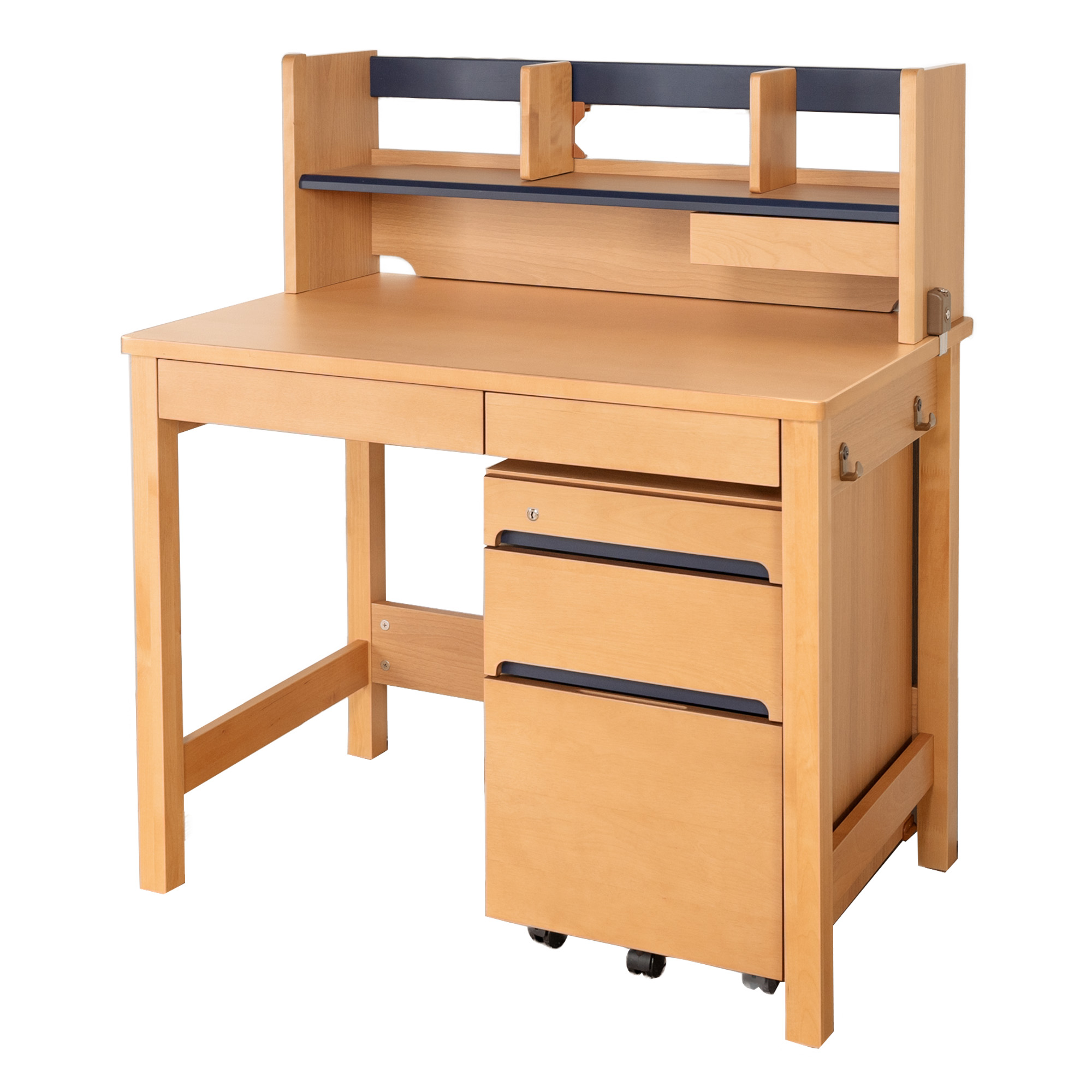 学習机セット（ジョイカラー JC ベーシックデスク JC-F61NY ＋ 回転チェア KS32-5） ［ ネイビー ］ Cセット