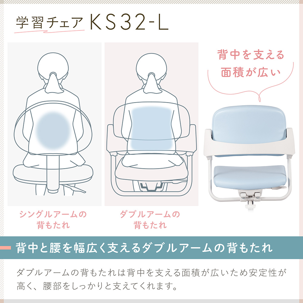 回転チェア KS32-L（PVCレザータイプ） KS32-L-7NY [ネイビー ]