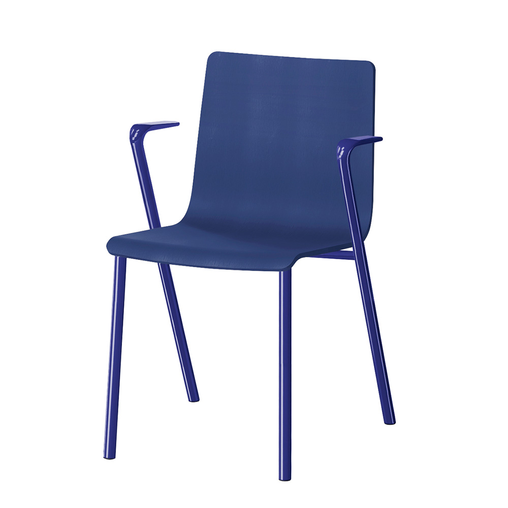 HAKUSAN NHS-105-GV315 アームチェア [ Frame: GV3 / Gloss Ultramarine Seat: 15 / Ultramarine ]