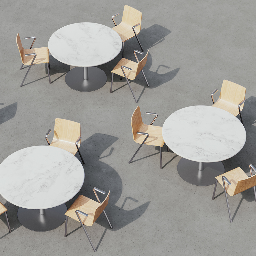 HAKUSAN NHS-105-M301 アームチェア [ Frame: M3 / Satin Bordeaux Seat: 01 / Clear ]