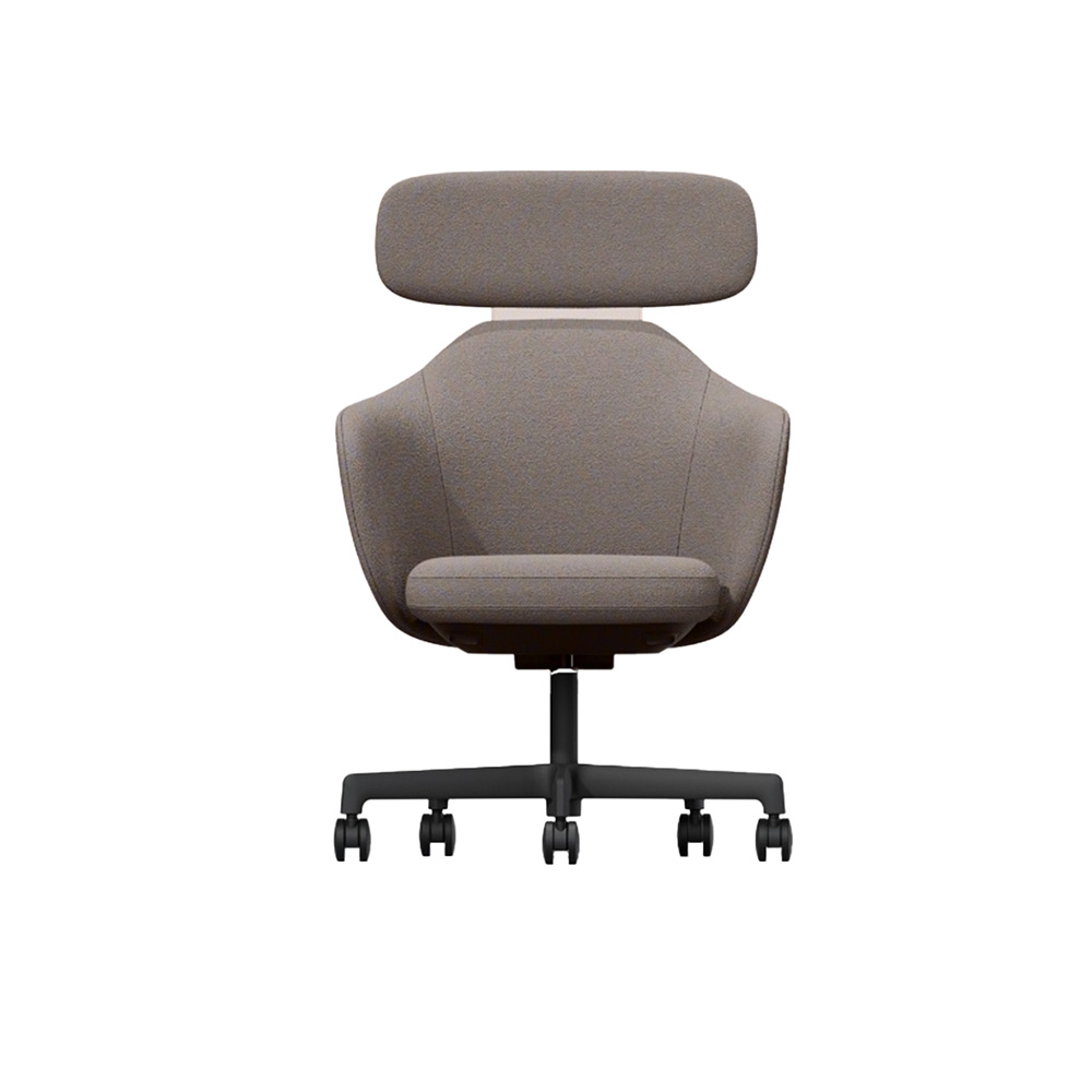 BIWA NST1TS-W267 high-type ( ハイタイプ ) 5本昇降脚 TS / Fabric ( Kvadrat - Saxiion ) ナイロン双輪キャスター [ Leg: W2/ Satin Off blacjk W | Backlest&Seat : 367 ]