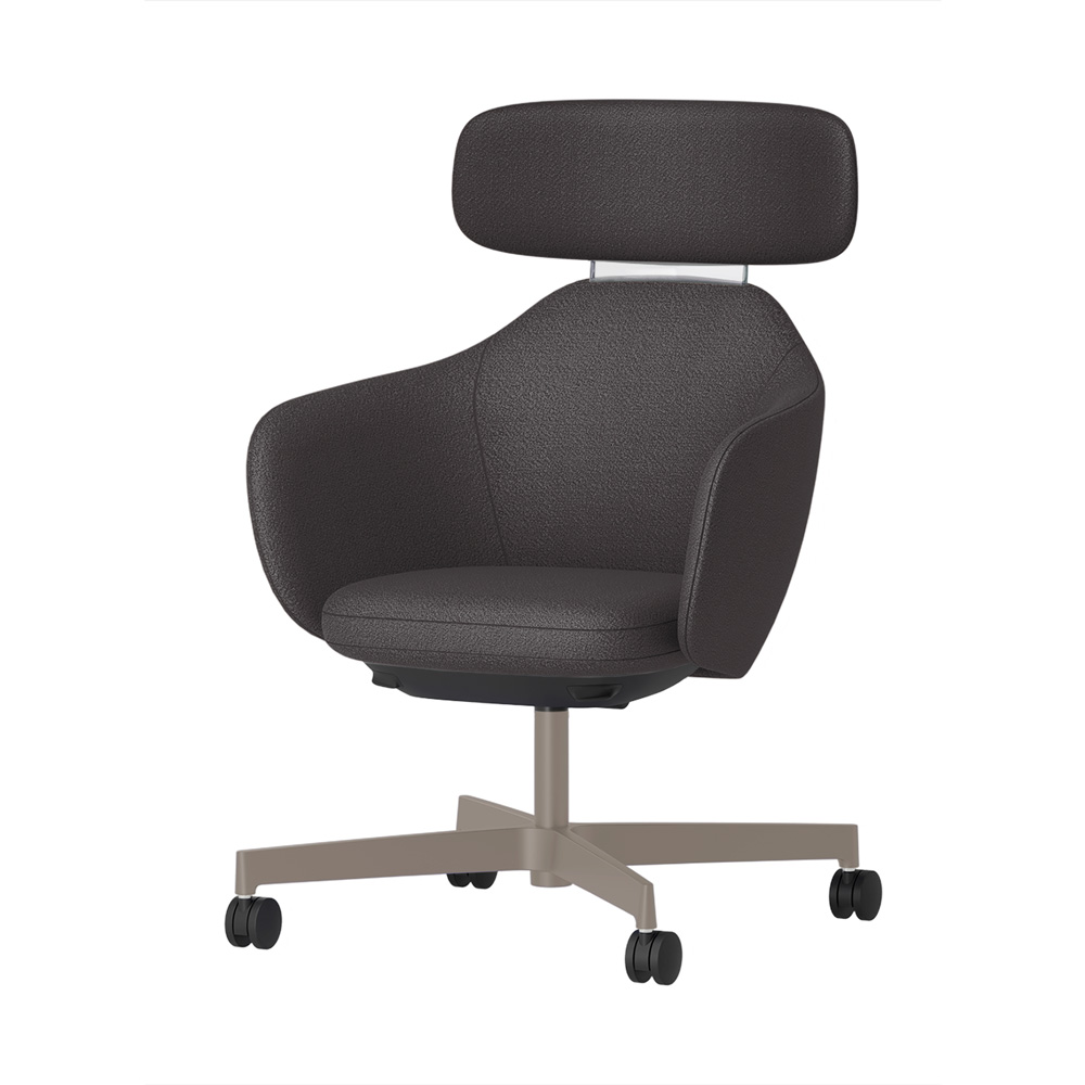 BIWA NST3TS-F577 high-type ( ハイタイプ ) 4本昇降脚 TS / Fabric ( Kvadrat - Saxiion ) ナイロン双輪キャスター [ Leg: F5/ Satin Soft taupe | Backlest&Seat : 177 ]