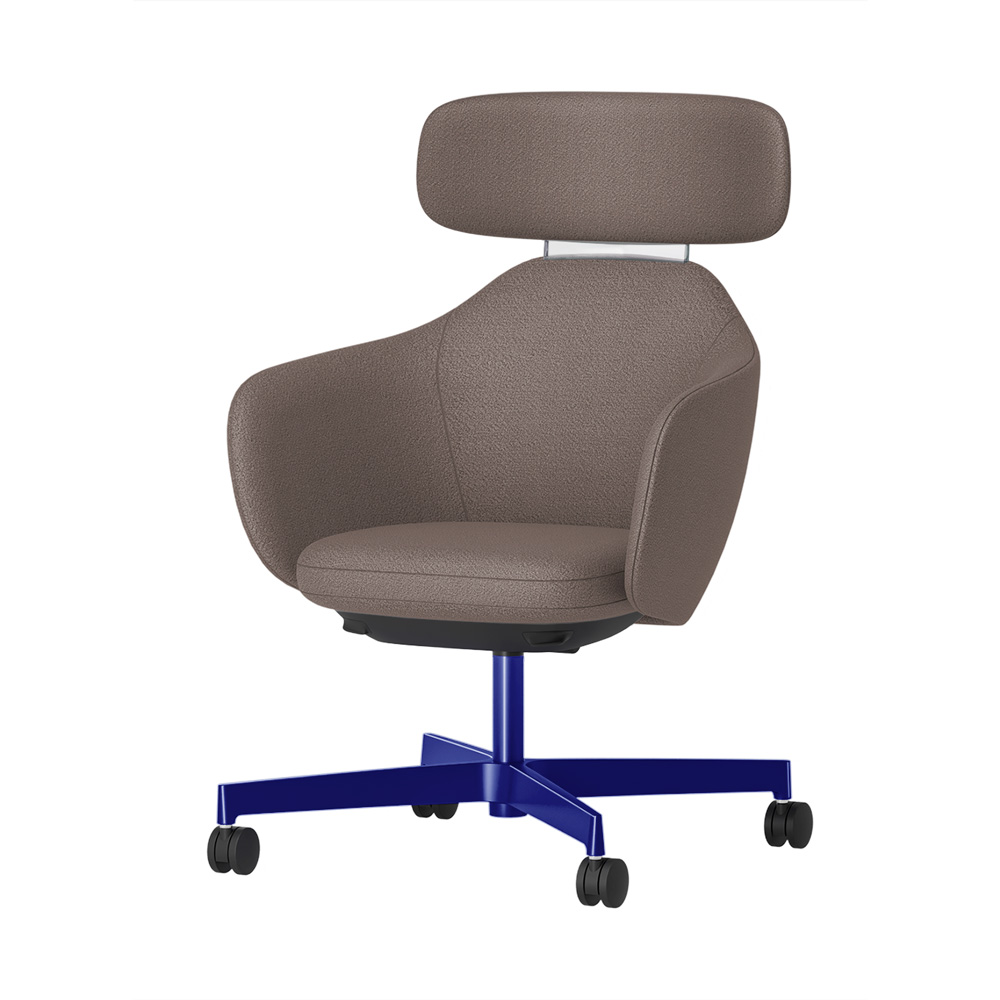 BIWA NST3TS-GV367 high-type ( ハイタイプ ) 4本昇降脚 TS / Fabric ( Kvadrat - Saxiion ) ナイロン双輪キャスター [ Leg: GV3/ Gloss Ultramarine | Backlest&Seat : 367 ]
