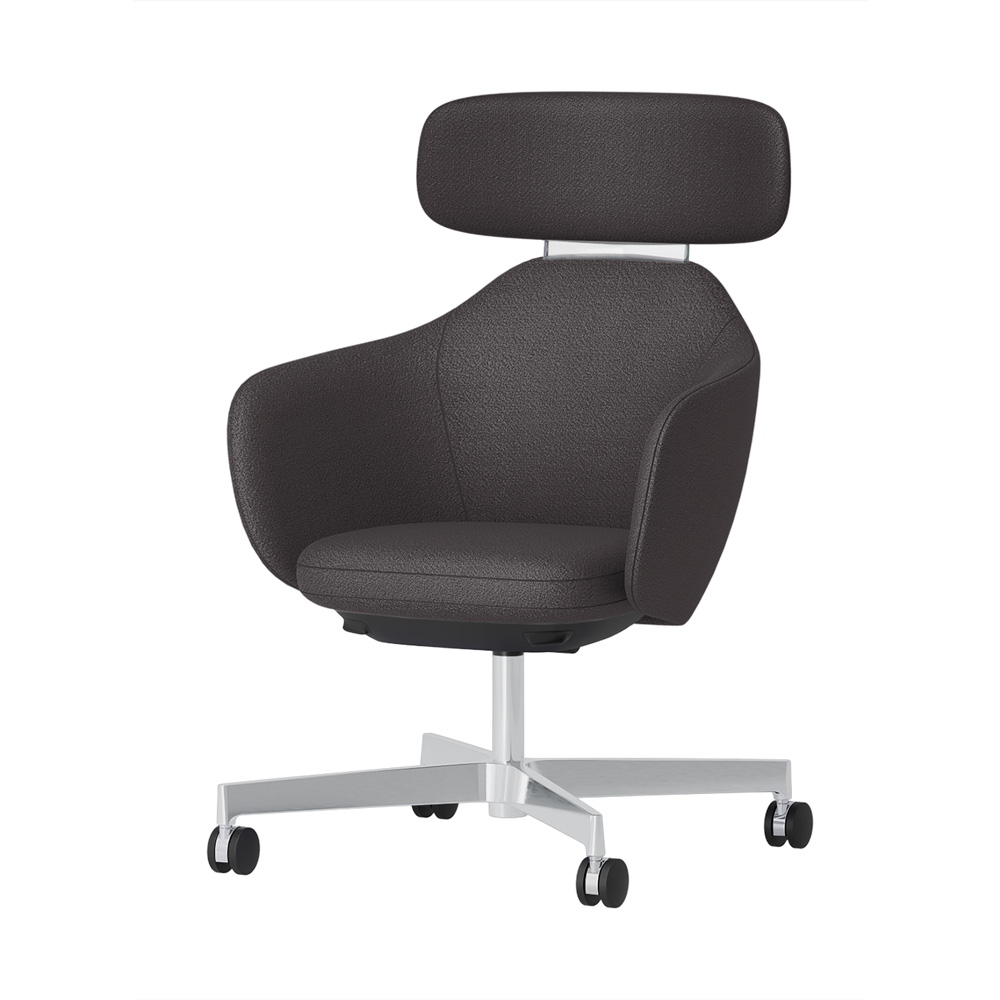 BIWA NST3TS-Z977 high-type ( ハイタイプ ) 4本昇降脚 TS / Fabric ( Kvadrat - Saxiion ) ナイロン双輪キャスター [ Leg: Z9/ Aliminium Mirror | Backlest&Seat : 177 ]