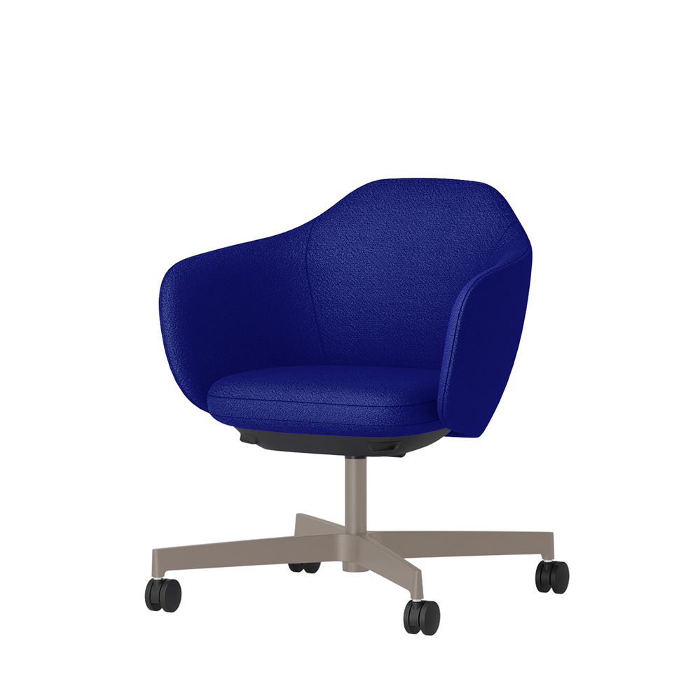 BIWA NST3KFM-Z920 low-type  (ロータイプ ) 4本昇降脚 TS / Fabric ( Kvadrat - Saxiion ) ナイロン双輪キャスター [ Leg: F5/ Satin Soft taupe | Seat : 757 ]