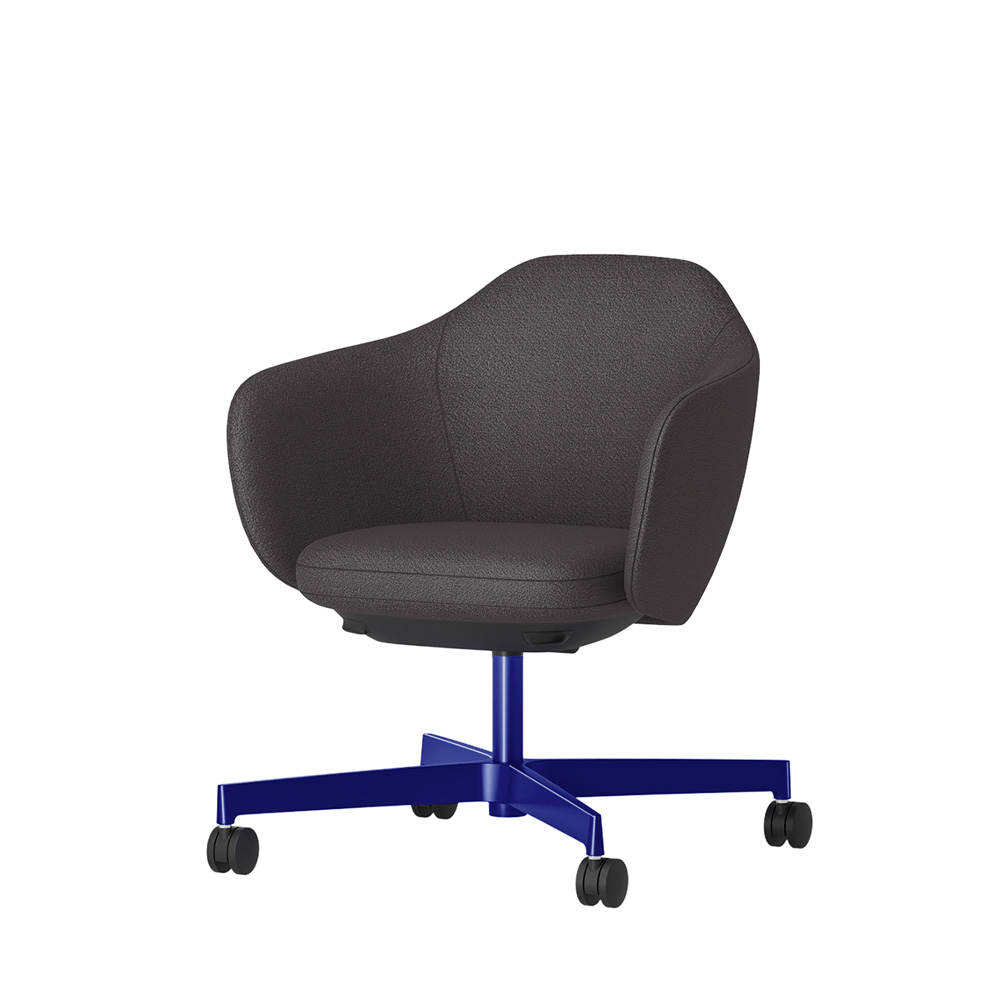 BIWA NST4CMM-Z9H8 low-type  (ロータイプ ) 4本昇降脚 TS / Fabric ( Kvadrat - Saxiion ) ナイロン双輪キャスター [ Leg: GV3/ Gloss Ultramarine | Seat : 177 ]