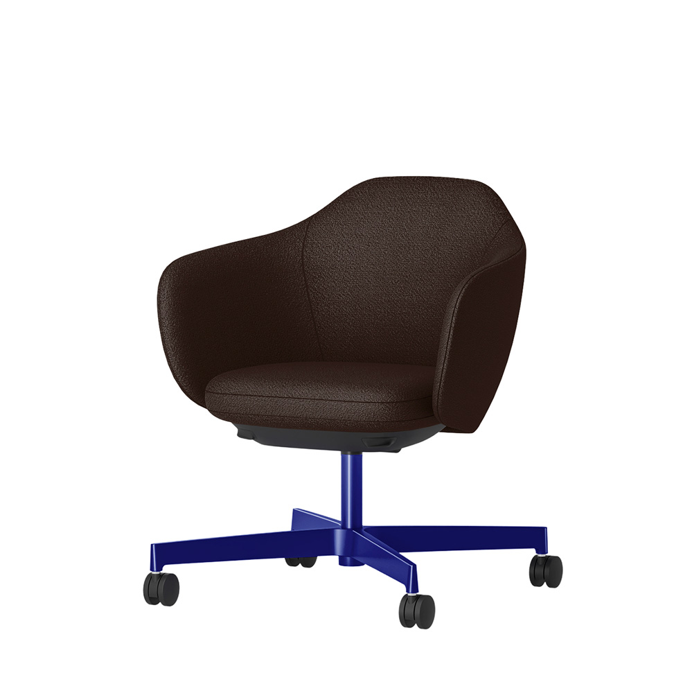 BIWA NST4CM-Z9W2 low-type  (ロータイプ ) 4本昇降脚 TS / Fabric ( Kvadrat - Saxiion ) ナイロン双輪キャスター [ Leg: GV3/ Gloss Ultramarine | Seat : 397 ]