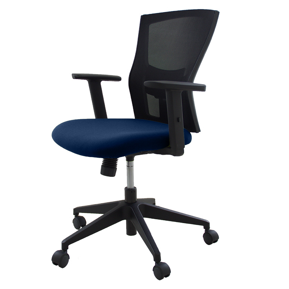 サリダチェア （ SALIDA CHAIR ） YL5 可動肘付 背メッシュ YL5-NYBL-AEL ［ ネイビー / ブラック ］