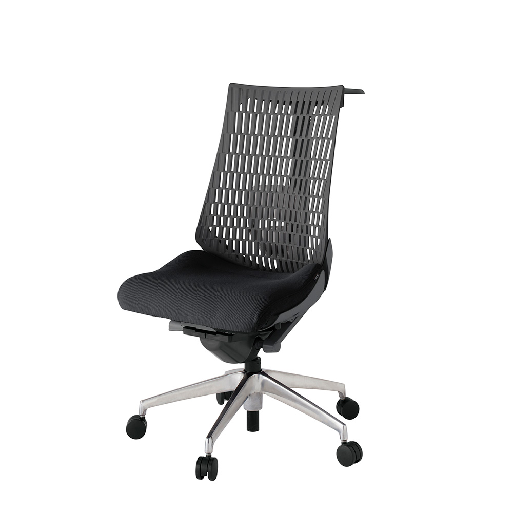 アクト2 KJ420PSHZDT1W2 エラストマバック プレーン ランバーサポート ハンガーナイロンキャスター[ ベースカラー: ZD 張地カラー: T1 / ブラック  ]