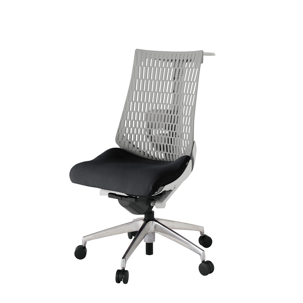 アクト2 KJ420PSHZNT1T6 エラストマバック プレーン ランバーサポート ハンガーナイロンキャスター[ ベースカラー: ZN 張地カラー: T1 / ブラック  ]