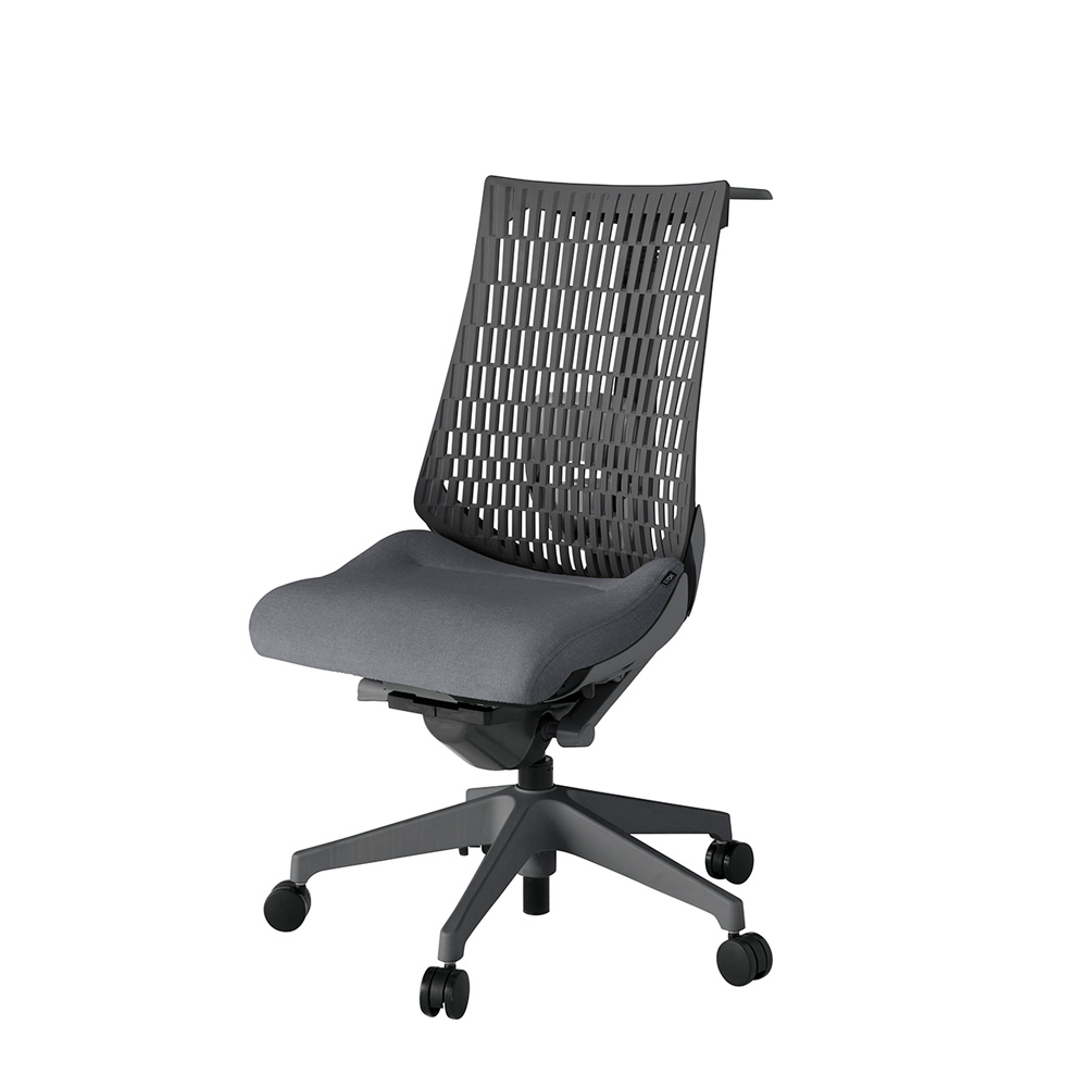 アクト2 KJ420SAHW2T3W2 エラストマバック テクスチャード ランバーサポート ハンガーナイロンキャスター[ ベースカラー: W2 張地カラー: T3W2 / ダークグレー  ]