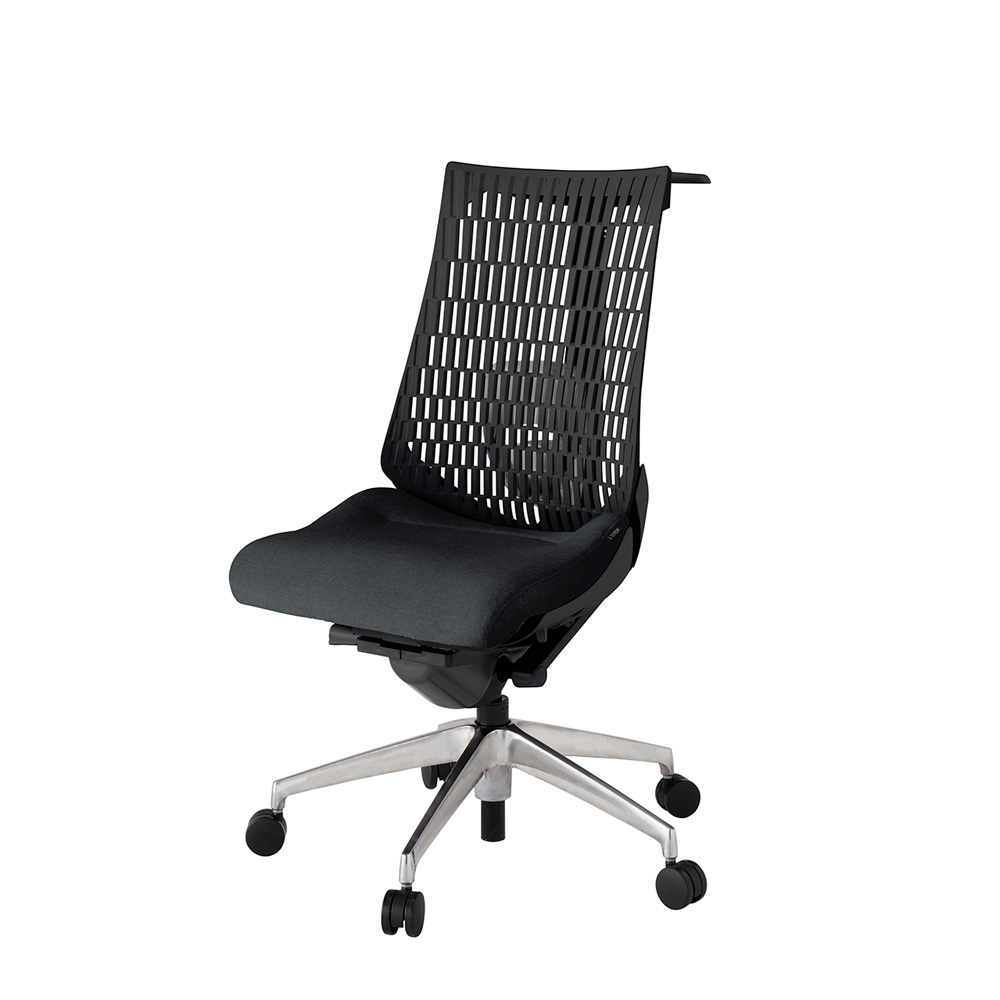 アクト2 KJ420SAHZTT1T1 エラストマバック テクスチャード ランバーサポート ハンガーナイロンキャスター [ ベースカラー: ZT 張地カラー: T1T1 / ブラック  ]