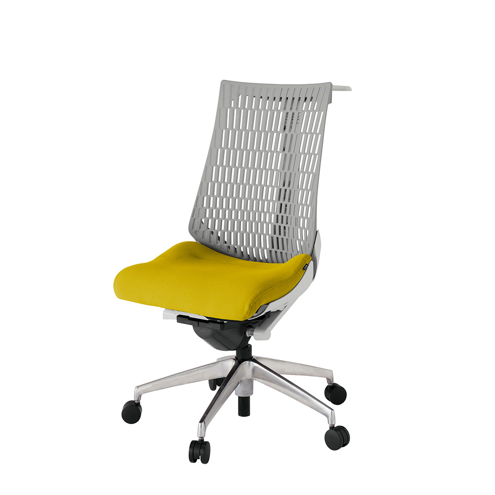 アクト2 KJ440PSHZNU5T6 エラストマバック プレーン ハンガーナイロンキャスター[ ベースカラー: ZN 張地カラー: U5 / ストロングイエロー  ]