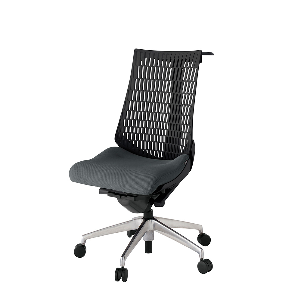 アクト2 KJ440PSHZTC3T1 エラストマバック プレーン ハンガーナイロンキャスター[ ベースカラー: ZT 張地カラー: C3 / ダークグレー  ]