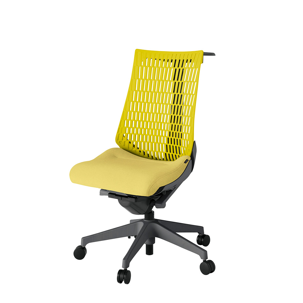 アクト2 KJ440SAHW2U6U5 エラストマバック テクスチャード ハンガーナイロンキャスター[ ベースカラー: W2 張地カラー: U6U5 / イエロー  ]