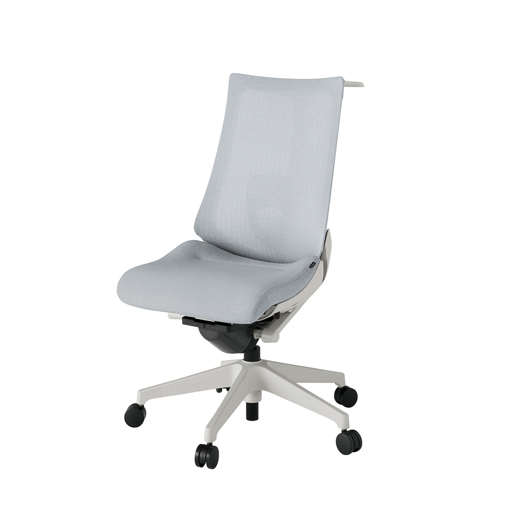 アクト2 KJ-450JEH-GNT7 メッシュバック テクスチャード ランバーサポート ハンガーナイロンキャスター[ ベースカラー: GN 張地カラー: T7 / ホワイトグレー  ]