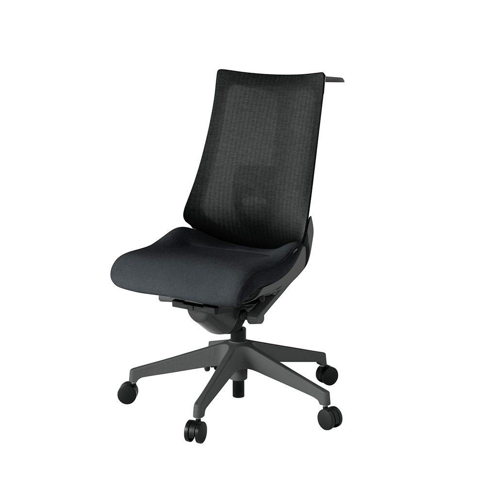 アクト2 KJ-450JEH-W2T1 メッシュバック テクスチャード ランバーサポート ハンガーナイロンキャスター[ ベースカラー: W2 張地カラー: T1 / ブラック  ]