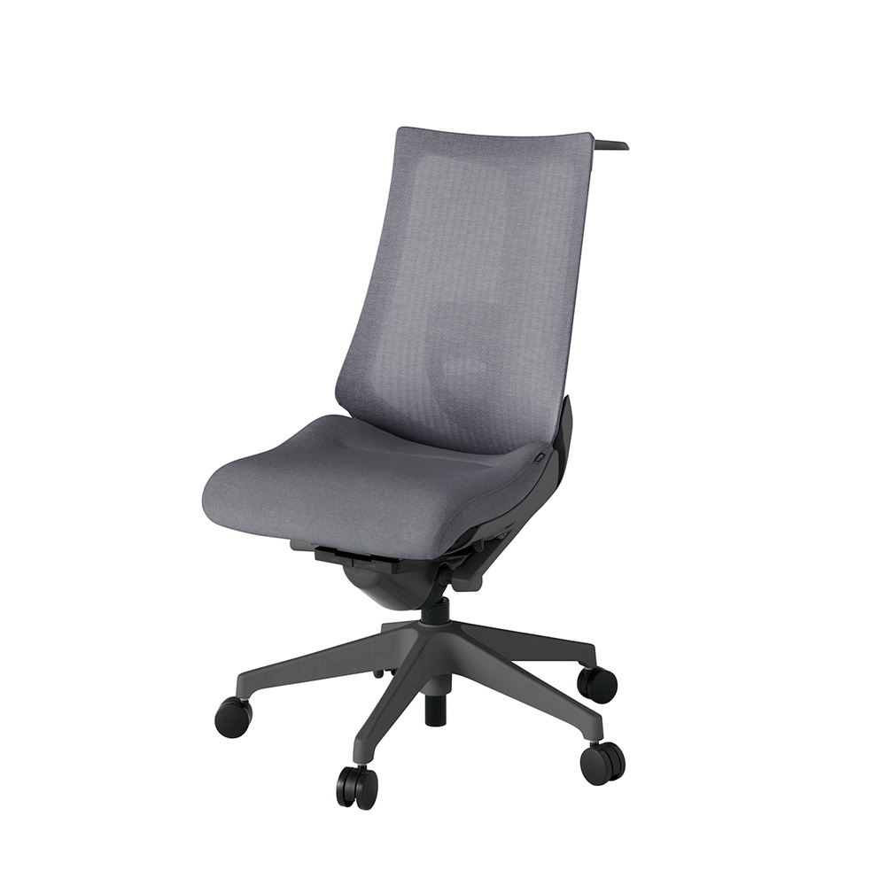 アクト2 KJ-450JEH-W2T3 メッシュバック テクスチャード ランバーサポート ハンガーナイロンキャスター[ ベースカラー: W2 張地カラー: T3 / ダークグレー  ]