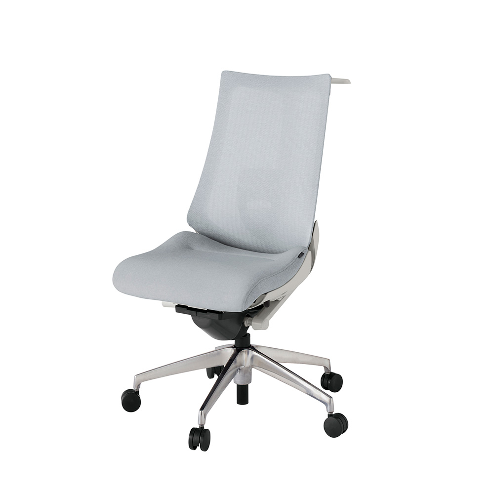 アクト2 KJ-450JEH-ZNT7 メッシュバック テクスチャード ランバーサポート ハンガーナイロンキャスター[ ベースカラー: ZN 張地カラー: T7 / ホワイトグレー  ]