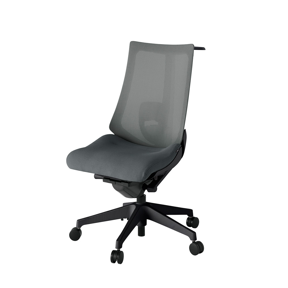 アクト2 KJ-450JVH-T1C3 メッシュバック プレーン ランバーサポート ハンガーナイロンキャスター[ ベースカラー: T1 張地カラー: C3 / ダークグレー  ]