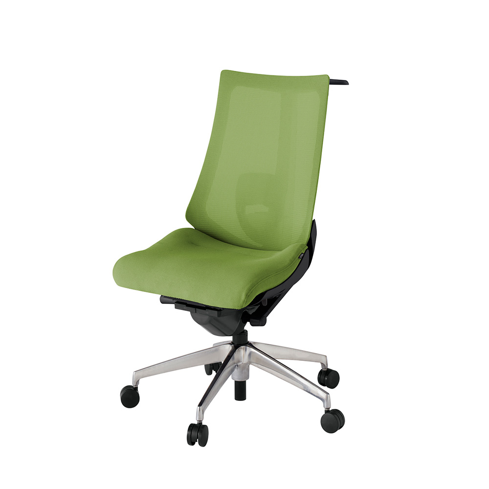 アクト2 KJ-450JVH-ZTQ7 メッシュバック プレーン ランバーサポート ハンガーナイロンキャスター[ ベースカラー: ZT 張地カラー: Q7 / グラスグリーン  ]