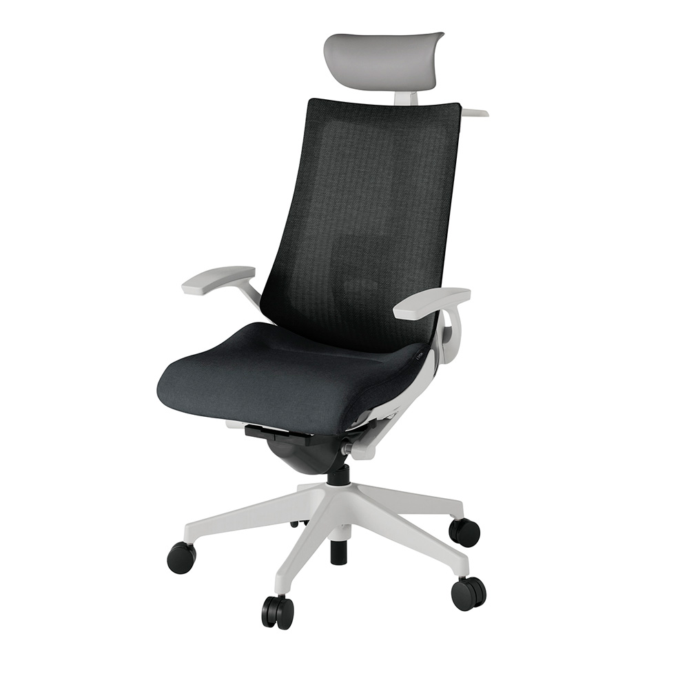 アクト2 KJ-455JEY-GNT1 メッシュバック テクスチャード ランバーサポート 固定肘 ヘッドサポート ( ビニール ) ハンガー ナイロンキャスター[ ベースカラー: GN 張地カラー: T1 / ブラック  ]