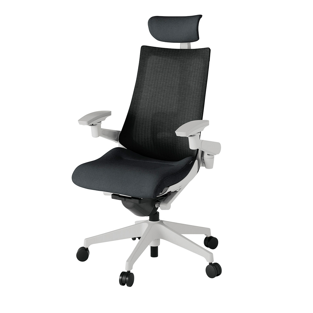 アクト2 KJ-457JEE-GNT1 メッシュバック テクスチャード ランバーサポート 可動肘 ヘッドサポート ( クロス ) ナイロンキャスター[ ベースカラー: GN 張地カラー: T1 / ブラック  ]
