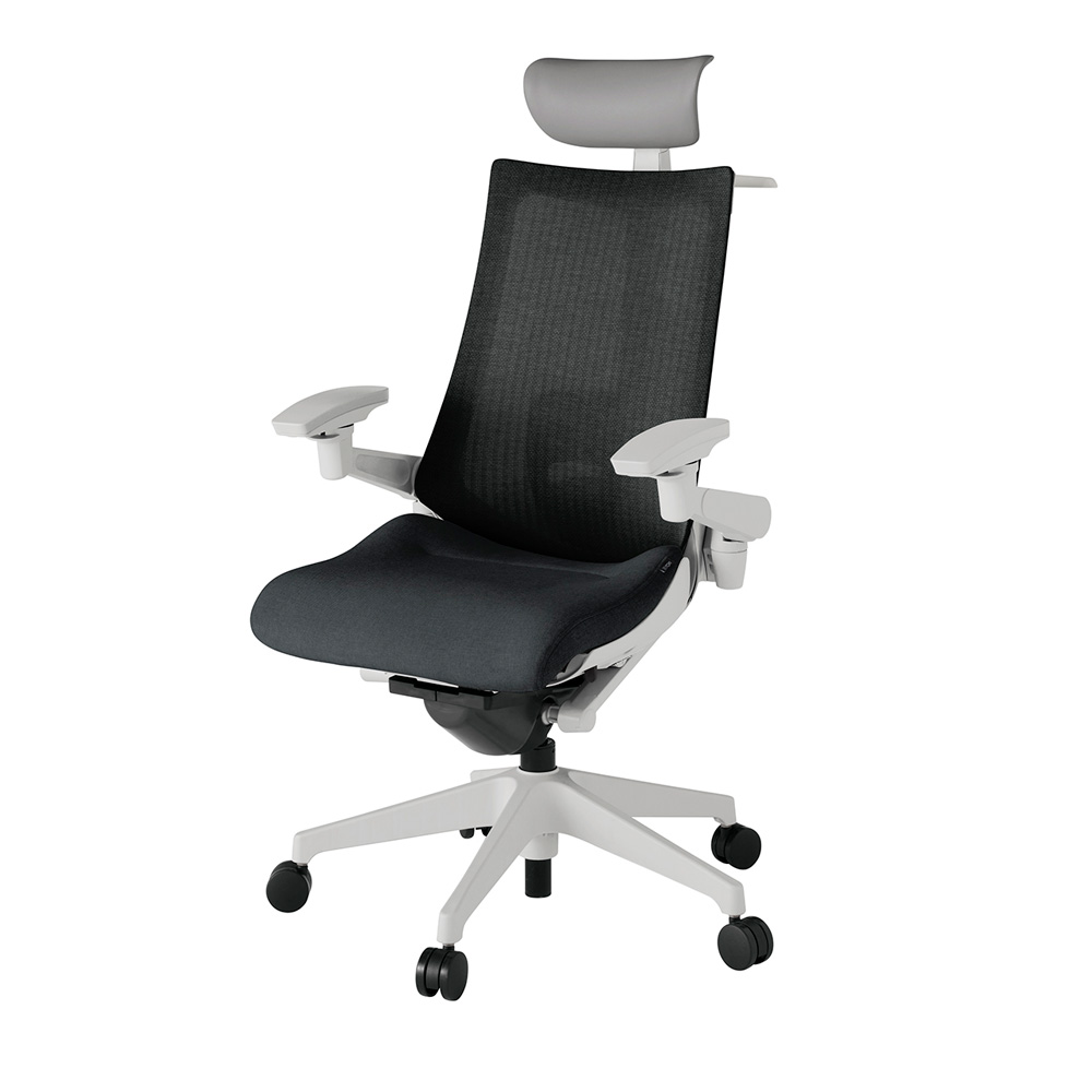 アクト2 KJ-457JEY-GNT1 メッシュバック テクスチャード ランバーサポート 可動肘 ヘッドサポート ( ビニール ) ハンガー ナイロンキャスター[ ベースカラー: GN 張地カラー: T1 / ブラック  ]