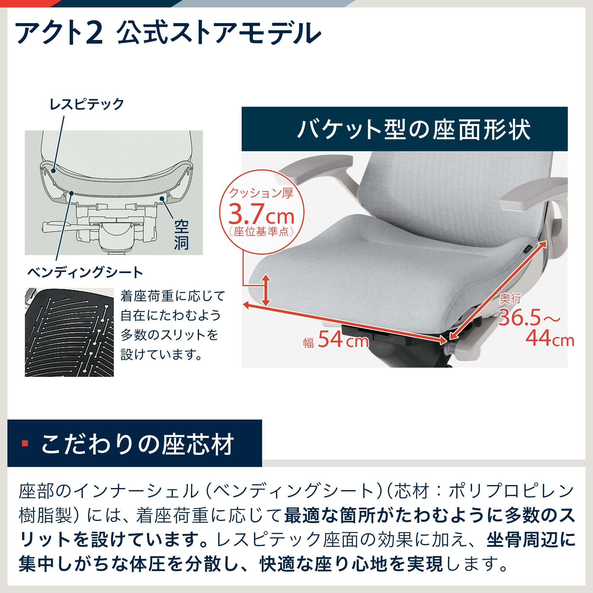 【 公式ストア限定モデル 】 アクト2 KJ457JV-GNW6C メッシュバック 可動肘 ナイロンキャスター [ベースカラーGN / ライトグレーG ・張地カラー W6 / ライトグレーW ]