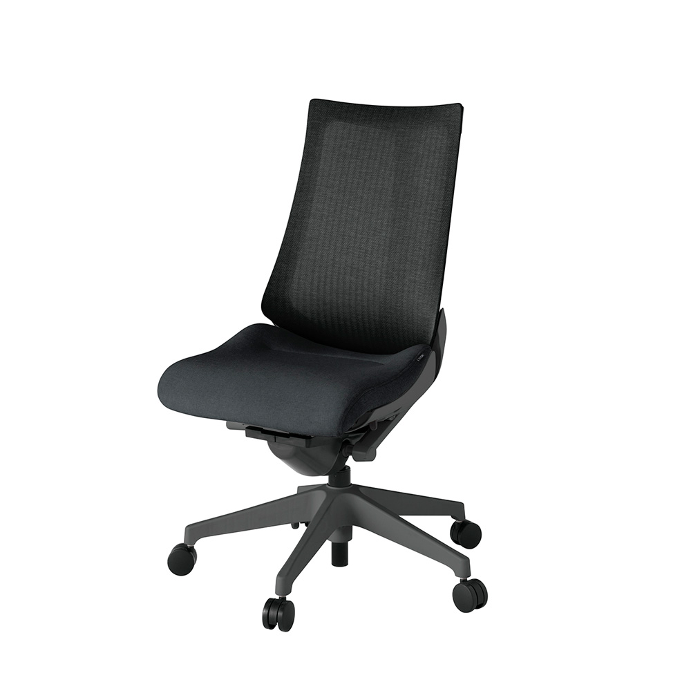 アクト2 KJ-470JE-W2T1 メッシュバック テクスチャード ナイロンキャスター[ ベースカラー: W2 張地カラー: T1 / ブラック  ]