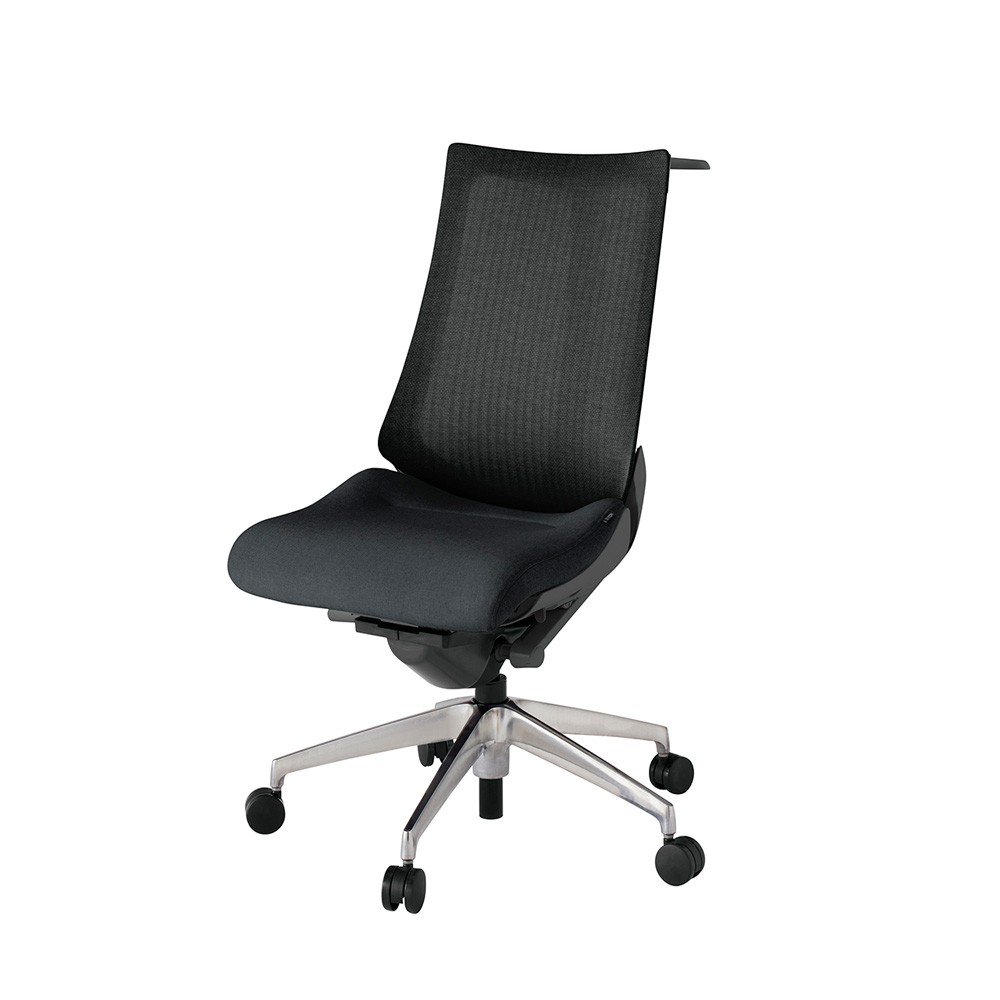 アクト2 KJ-470JEH-ZDT1 メッシュバック テクスチャード ハンガーナイロンキャスター[ ベースカラー: ZD 張地カラー: T1 / ブラック  ]