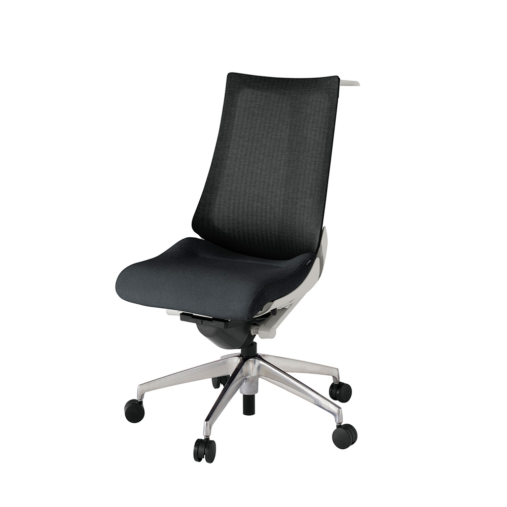 アクト2 KJ-470JEH-ZNT1 メッシュバック テクスチャード ハンガーナイロンキャスター[ ベースカラー: ZN 張地カラー: T1 / ブラック  ]