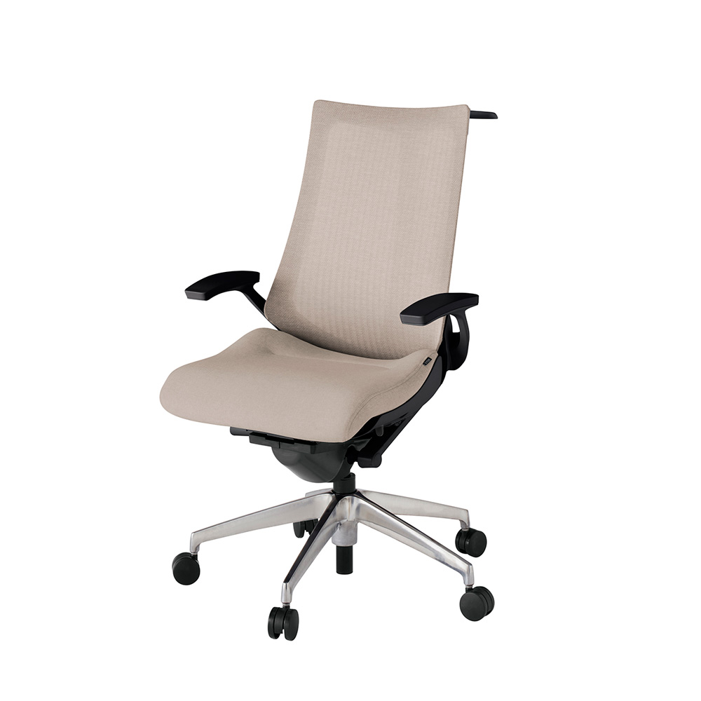 アクト2 KJ-475JEH-ZTF6 メッシュバック テクスチャード 固定肘 ハンガーナイロンキャスター[ ベースカラー: ZT 張地カラー: F6 / グレイッシュブラウン  ]