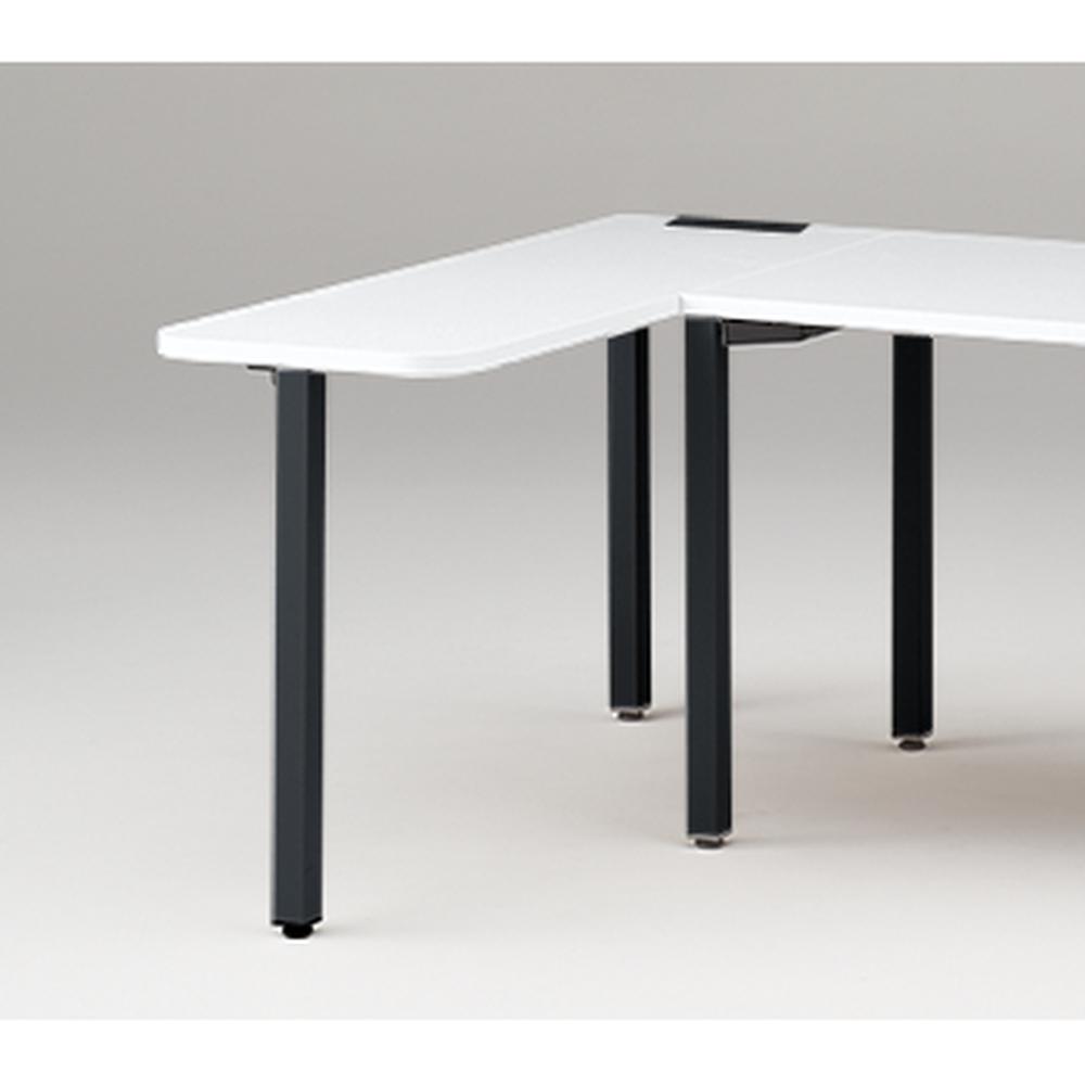 アクトリンク サイドミーティングテーブル 配線キャップ付 アジャスター脚 W450×D1300×H720　JP-043WGA-TL　［TL：天板 W9/ホワイトW×脚 T1/サテンブラックT］