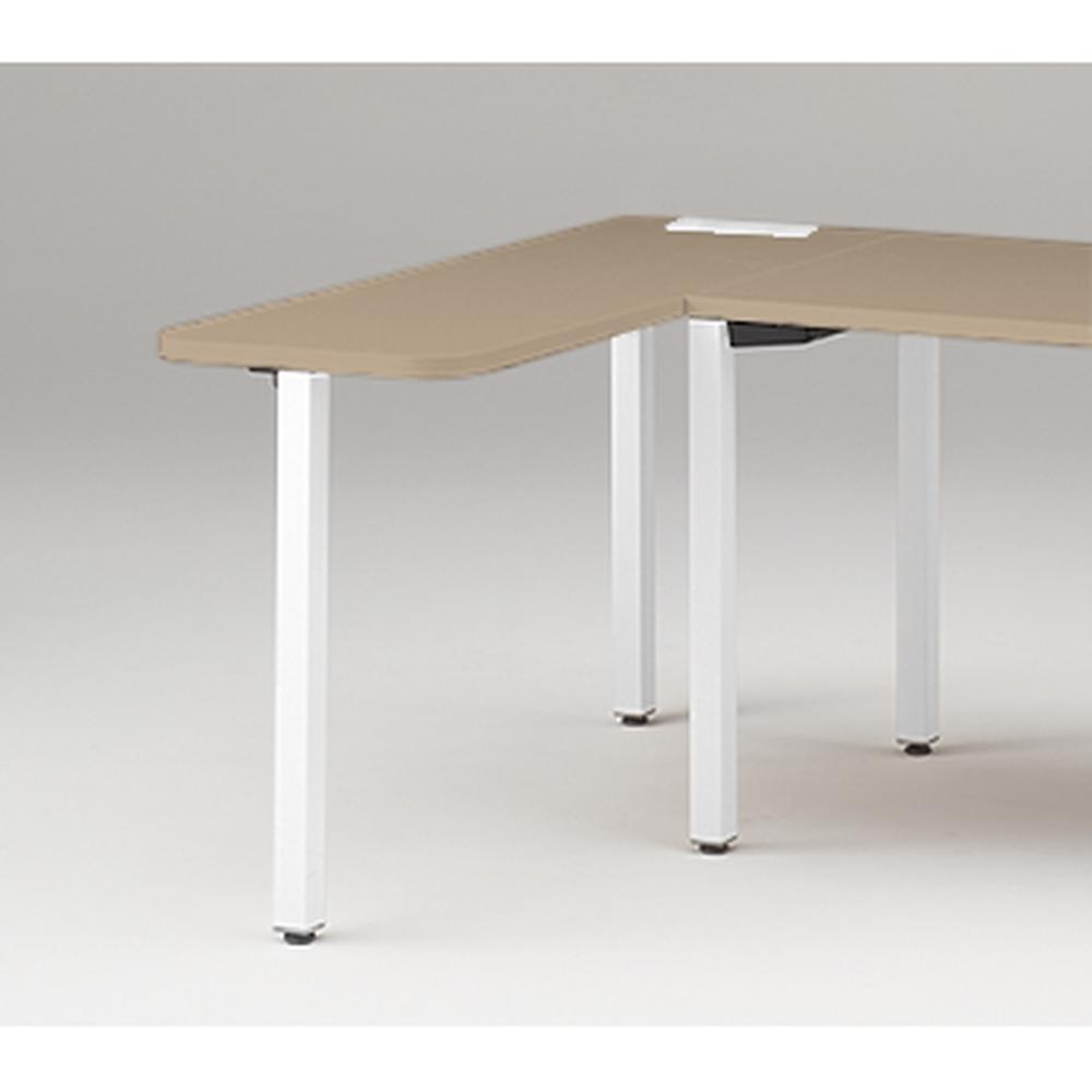 アクトリンク サイドミーティングテーブル 配線キャップ付 アジャスター脚 W450×D1300×H720　JP-043WGA-WM　［WM：天板 71/アッシュドオークM×脚 W9/ホワイトW］