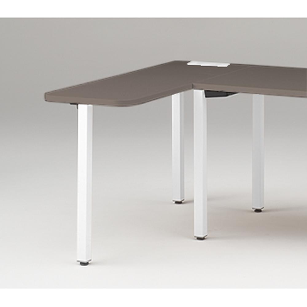 アクトリンク サイドミーティングテーブル 配線キャップ付 アジャスター脚 W450×D1300×H720　JP-043WGA-WR　［WR：天板 81/アッシュドオークD×脚 W9/ホワイトW］