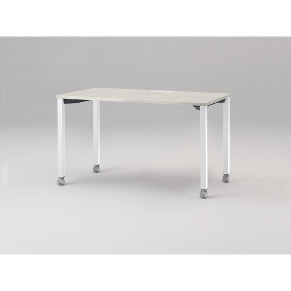 アクトリンク パーソナルテーブル キャスター脚 W1200×D600×H720　JP-1206HWC-WH　［WH：天板 61/アッシュドパインL×脚 W9/ホワイトW］