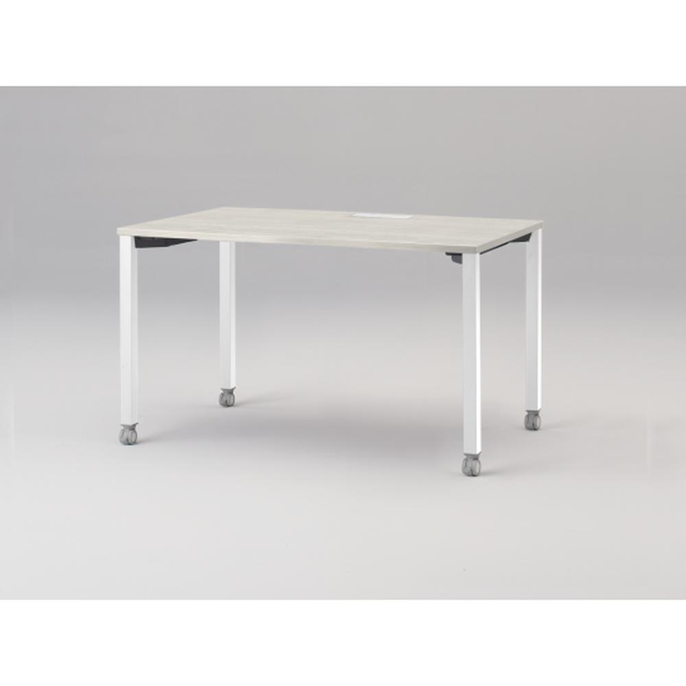 アクトリンク パーソナルテーブル キャスター脚 W1200×D700×H720　JP-1207HWC-WH　［WH：天板 61/アッシュドパインL×脚 W9/ホワイトW］