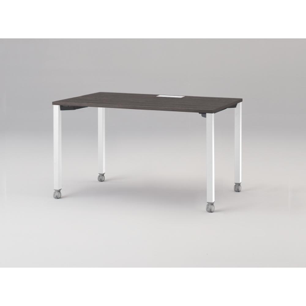 アクトリンク パーソナルテーブル キャスター脚 W1200×D700×H720　JP-1207HWC-WR　［WR：天板 81/アッシュドオークD×脚 W9/ホワイトW］