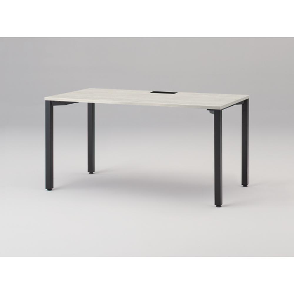 アクトリンク パーソナルテーブル アジャスター脚 W1400×D700×H720　JP-1407HWA-TH　［TH：天板 61/アッシュドパインL×脚 T1/サテンブラックT］