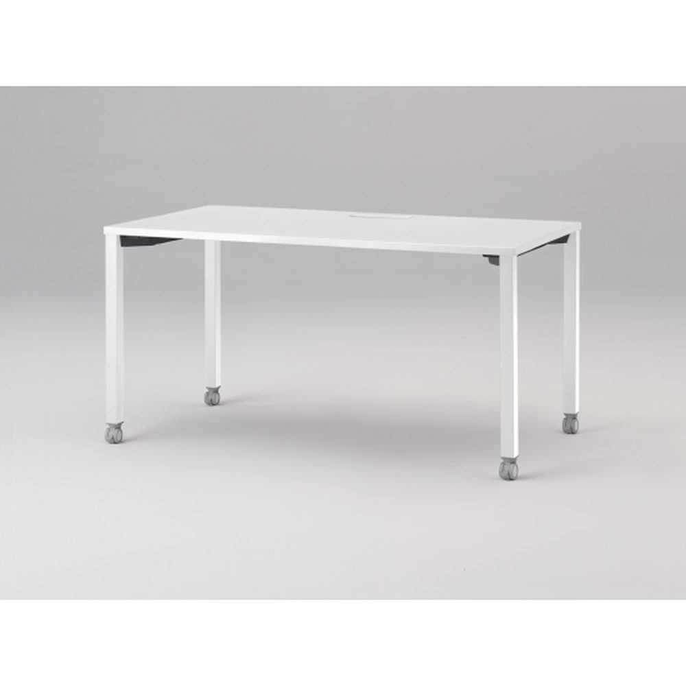 アクトリンク パーソナルテーブル キャスター脚 W1400×D700×H720　JP-1407HWC-WL　［WL：天板 W9/ホワイトW×脚 W9/ホワイトW］