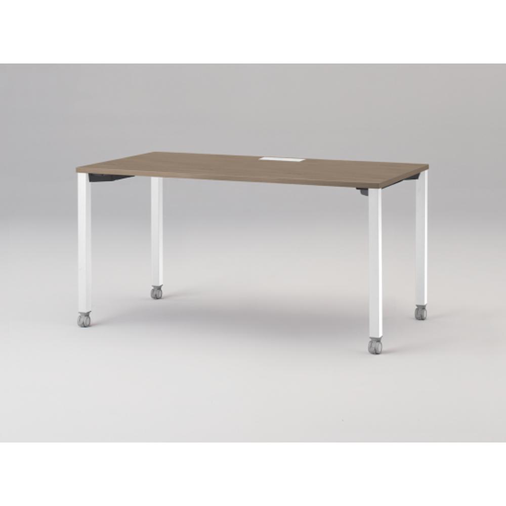 アクトリンク パーソナルテーブル キャスター脚 W1400×D700×H720　JP-1407HWC-WM　［WM：天板 71/アッシュドオークM×脚 W9/ホワイトW］