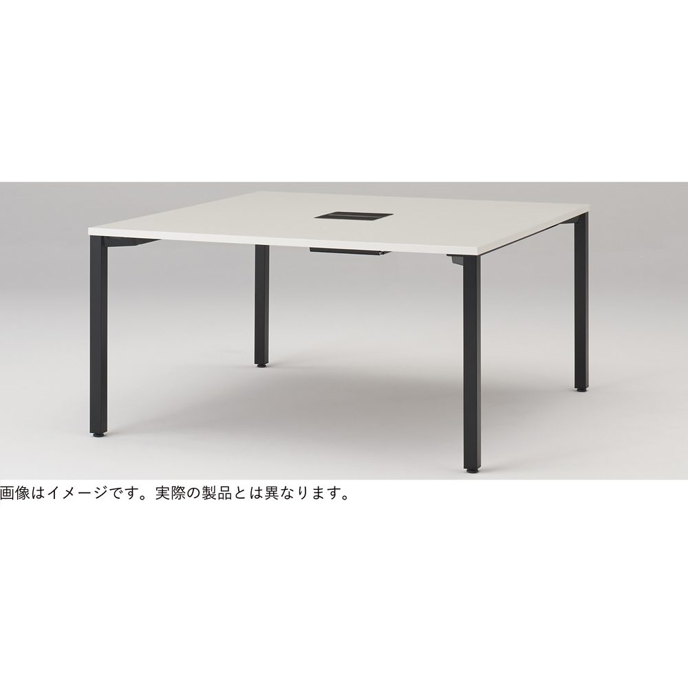 アクトリンク グループテーブル角型 アジャスター脚 W1400×D1400×H720　JP-1414HWA1-TR　［TR：天板 81/アッシュドオークD×脚 T1/サテンブラックT］