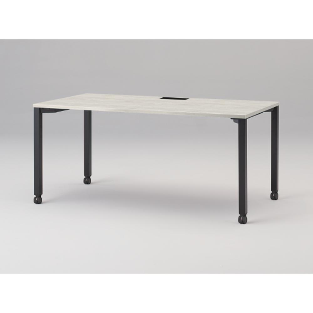 アクトリンク パーソナルテーブル キャスター脚 W1600×D800×H720　JP-1608HWC-TH　［TH：天板 61/アッシュドパインL×脚 T1/サテンブラックT］