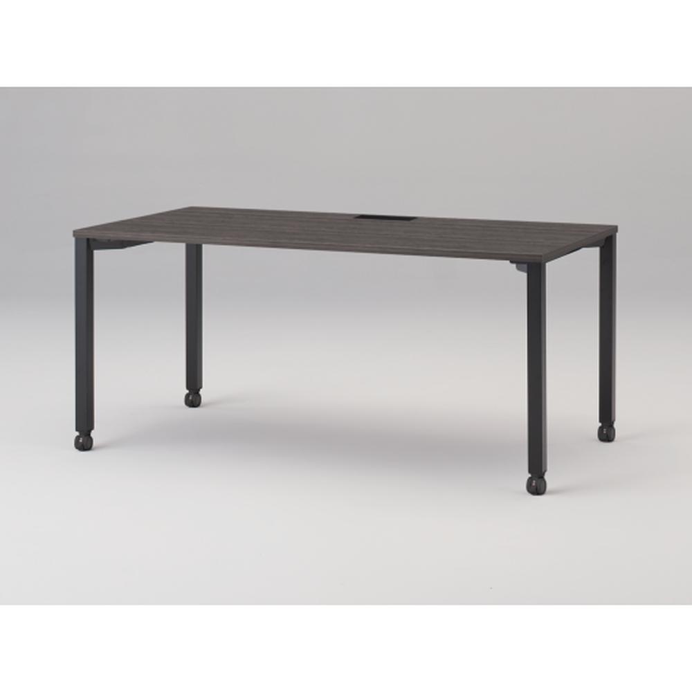 アクトリンク パーソナルテーブル キャスター脚 W1600×D800×H720　JP-1608HWC-TR　［TR：天板 81/アッシュドオークD×脚 T1/サテンブラックT］