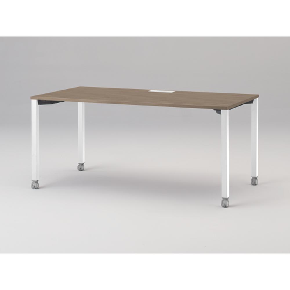 アクトリンク パーソナルテーブル キャスター脚 W1600×D800×H720　JP-1608HWC-WM　［WM：天板 71/アッシュドオークM×脚 W9/ホワイトW］